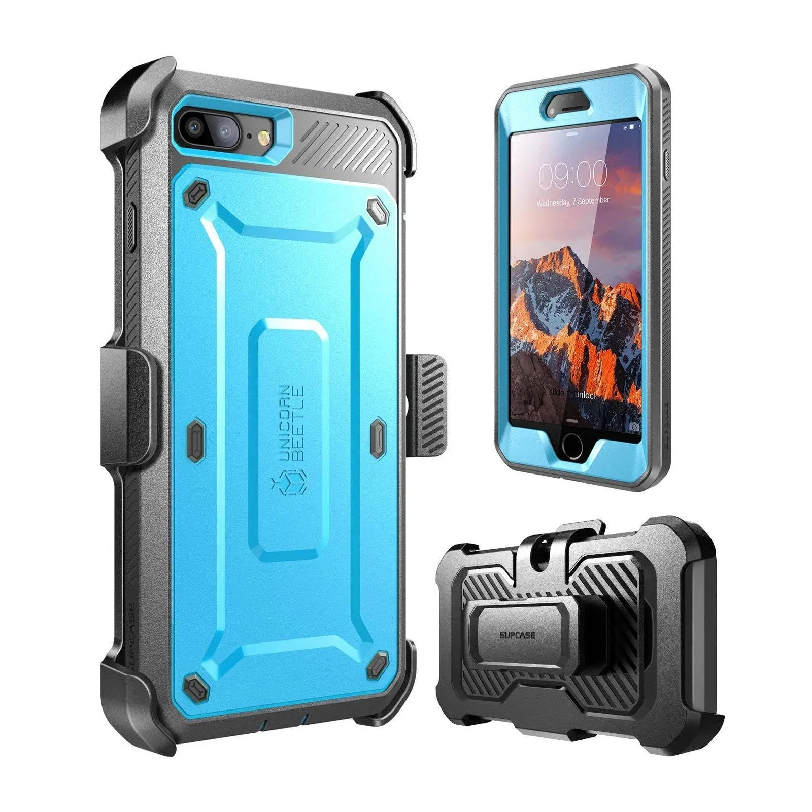 Hot Deal iPhone 7 Unicorn Beetle Pro Holster Case-Blue  Almost Gone!