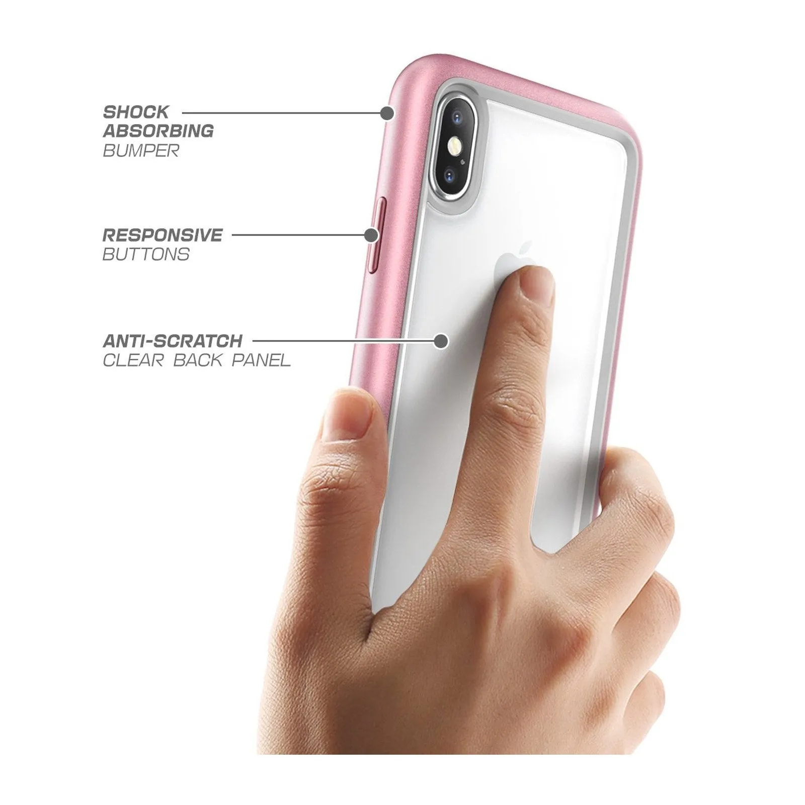 Hot Deal iPhone X / XS Unicorn Beetle Style Slim Clear Case-Rose Gold  Almost Sold Out!