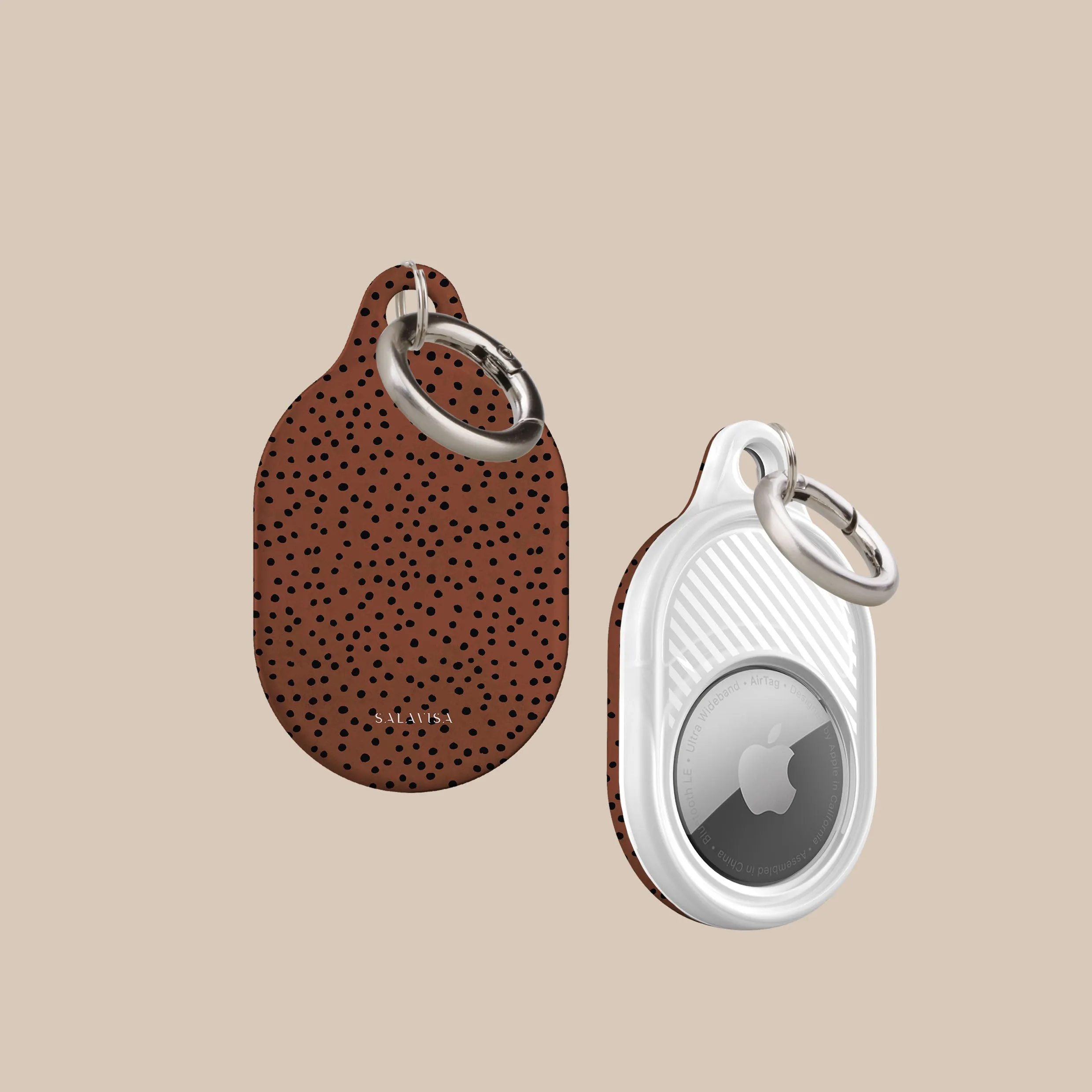 Hot Deal Orange Polka Dots AirTag Holder  Last Few Pieces!