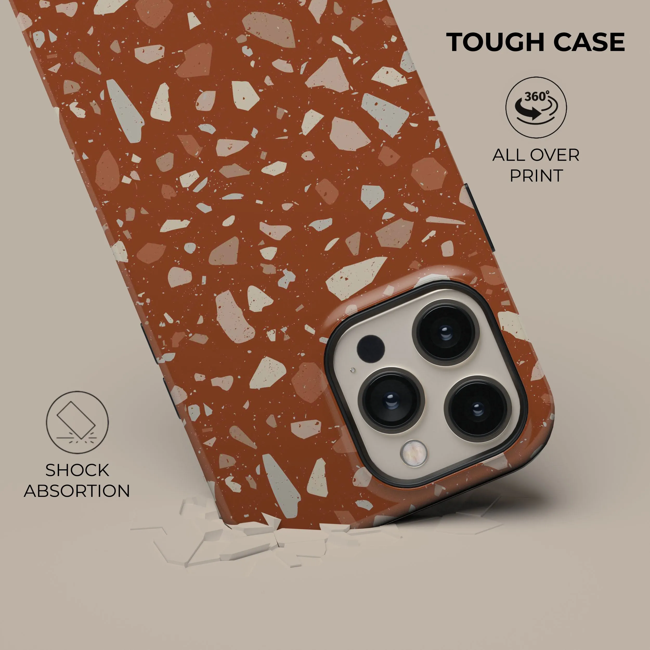 Hot Deal Orange Terrazzo Phone Case  Stylish & Comfortable