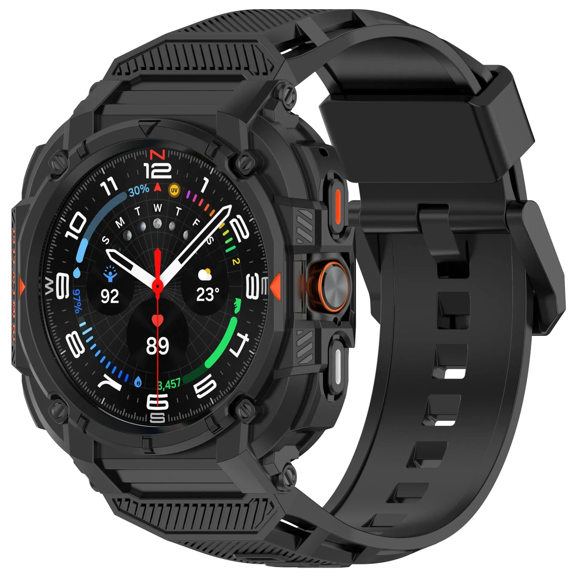 Hot Deal Samsung Galaxy Watch Ultra TPU Strap with Frame (Black)  Ends Soon!