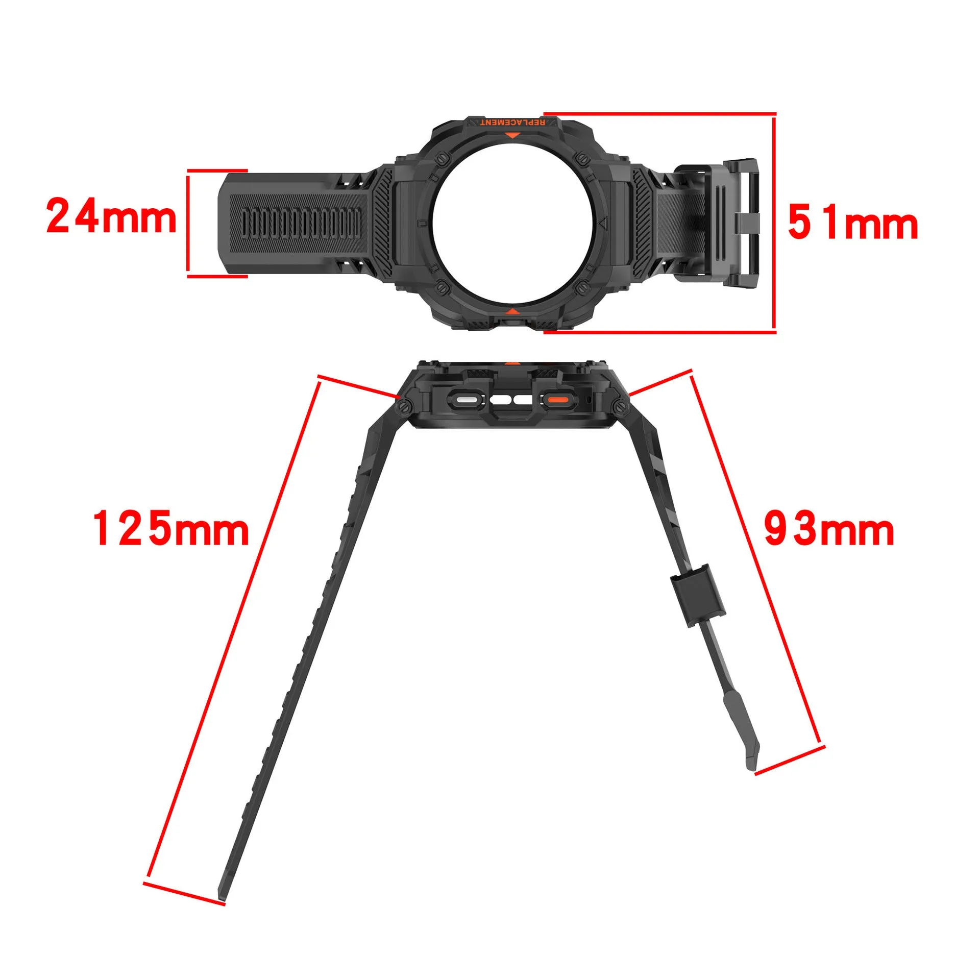 Hot Deal Samsung Galaxy Watch Ultra TPU Strap with Frame (Black)  Ends Soon!