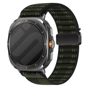 Hot Deal Samsung Galaxy Watch Ultra Wave Nylon Strap with P-buckle (Green)  Dont Miss Out!