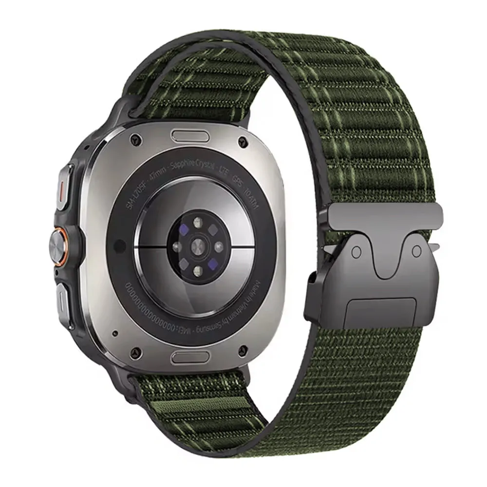 Hot Deal Samsung Galaxy Watch Ultra Wave Nylon Strap with P-buckle (Green)  Dont Miss Out!