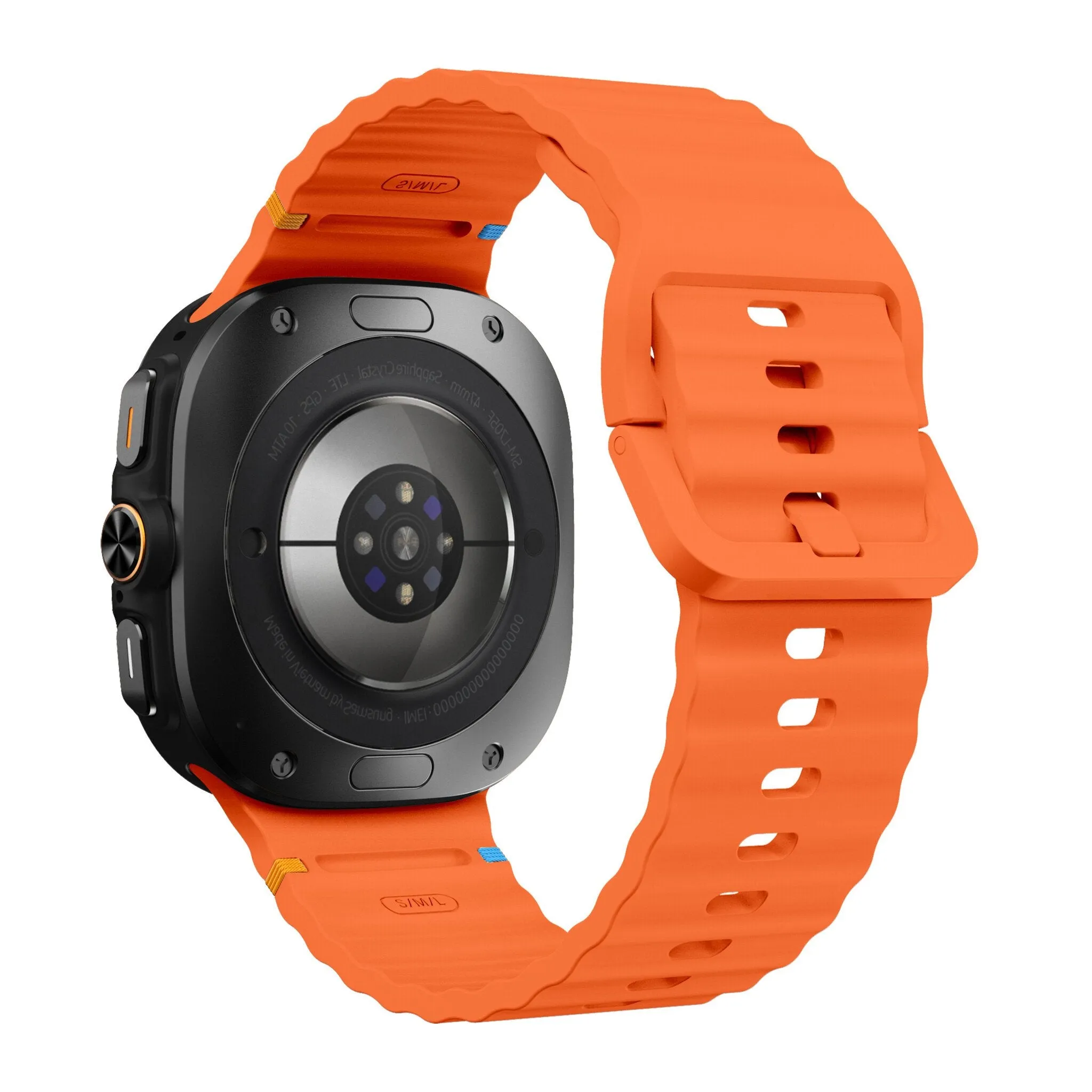 Hot Deal Samsung Galaxy Watch Ultra Wave Silicone Strap (Orange)  Limited Stock!