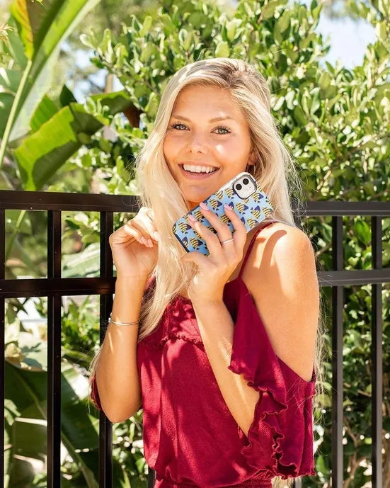 Hot Deal Something's Fishy | Navy Blue & Yellow Fish Print Case  Almost Gone!