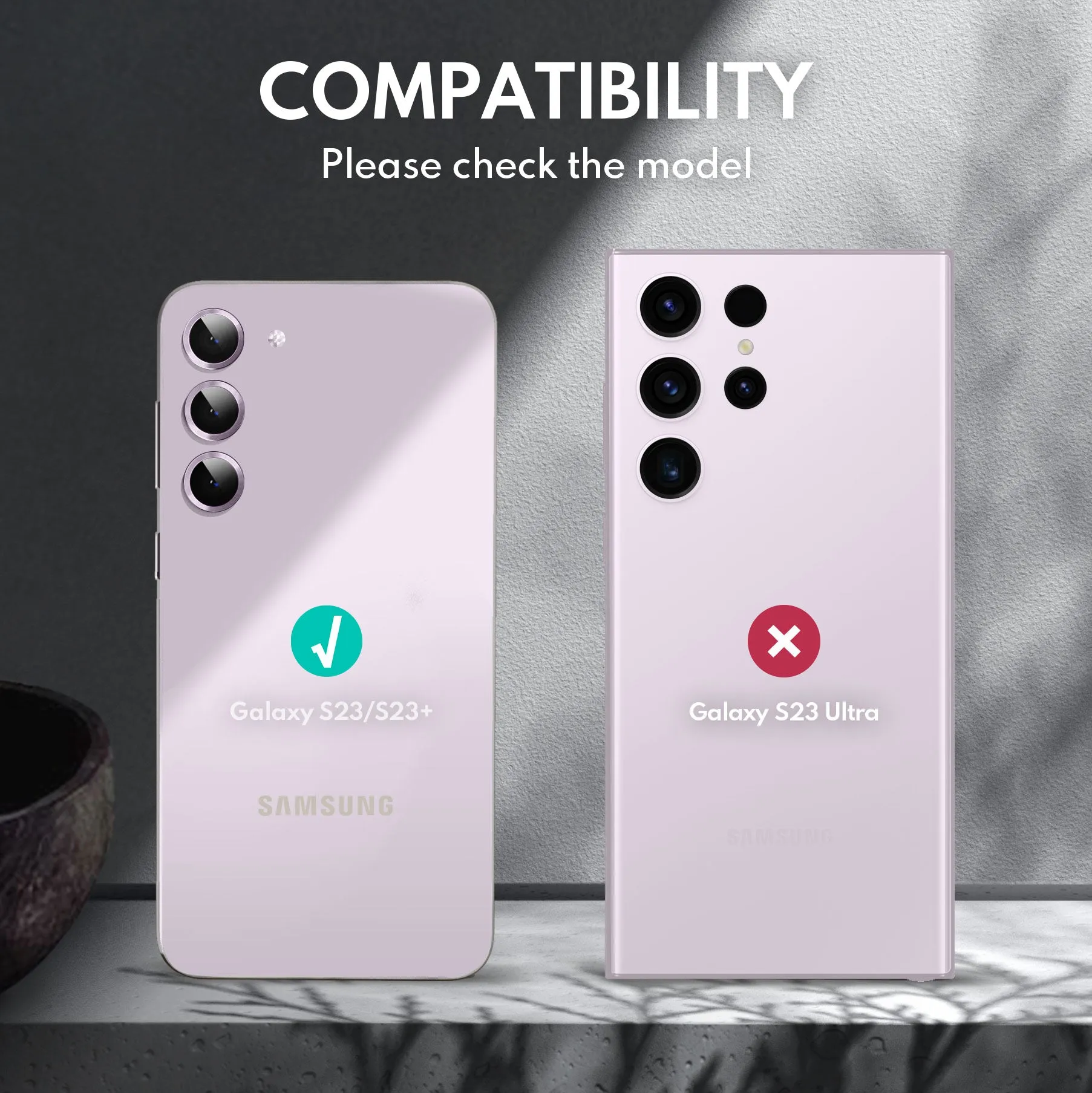 Hot Deal Tempered Glass Camera Lens Protector for Galaxy S23/S23 Plus-Rose Gold  Almost Sold Out!