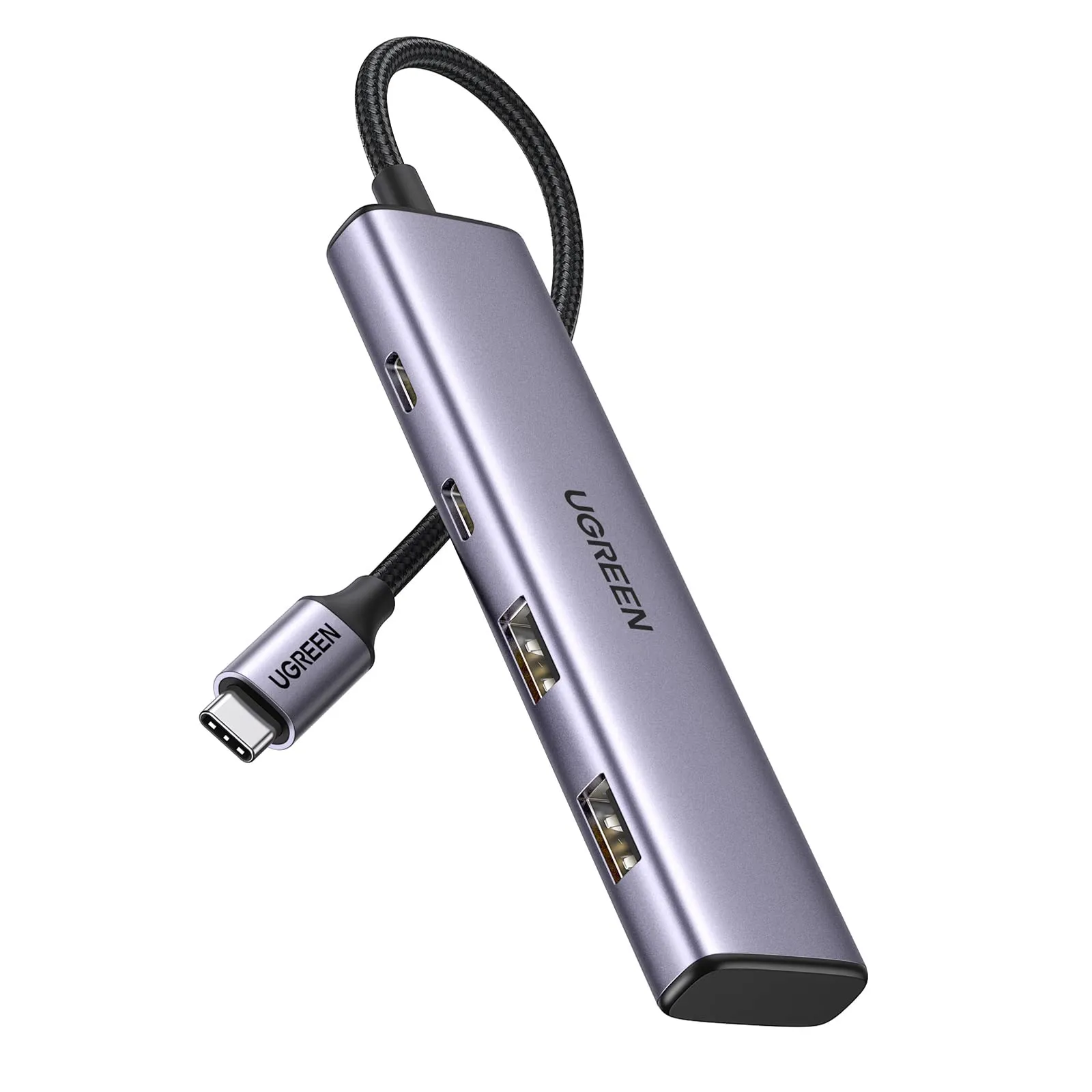 Hot Deal UGREEN Aluminium USB C Hub, 4 Ports USB C with 2 USB C & 2 USB 3.0, USB-C Multiport Splitter with 5Gbps for PC Laptop MacBook Pro/Air iMac iPad Pro Surface, iPhone 15/15 Pro, Galaxy S24, and More  Almost Sold Out!