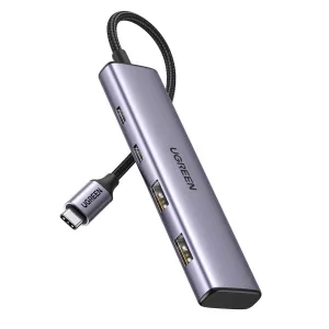 Hot Deal UGREEN Aluminium USB C Hub, 4 Ports USB C with 2 USB C & 2 USB 3.0, USB-C Multiport Splitter with 5Gbps for PC Laptop MacBook Pro/Air iMac iPad Pro Surface, iPhone 15/15 Pro, Galaxy S24, and More  Almost Sold Out!