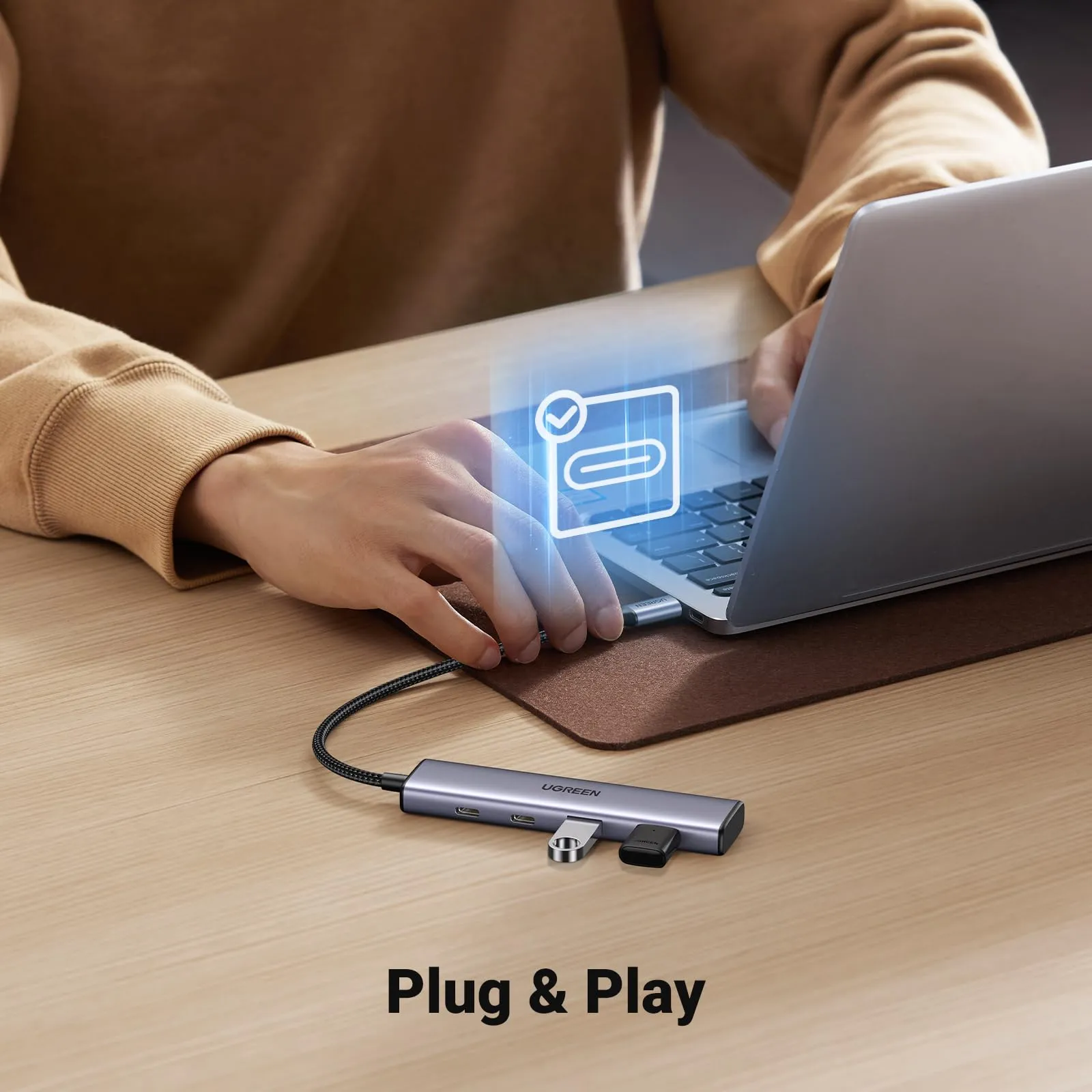 Hot Deal UGREEN Aluminium USB C Hub, 4 Ports USB C with 2 USB C & 2 USB 3.0, USB-C Multiport Splitter with 5Gbps for PC Laptop MacBook Pro/Air iMac iPad Pro Surface, iPhone 15/15 Pro, Galaxy S24, and More  Almost Sold Out!