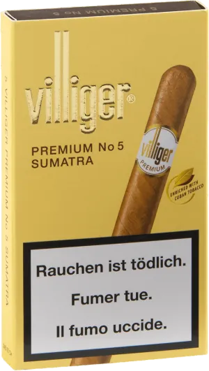 Hot Deal Villiger Premium No. 5 Sumatra 5 Stck  Limited Availability!