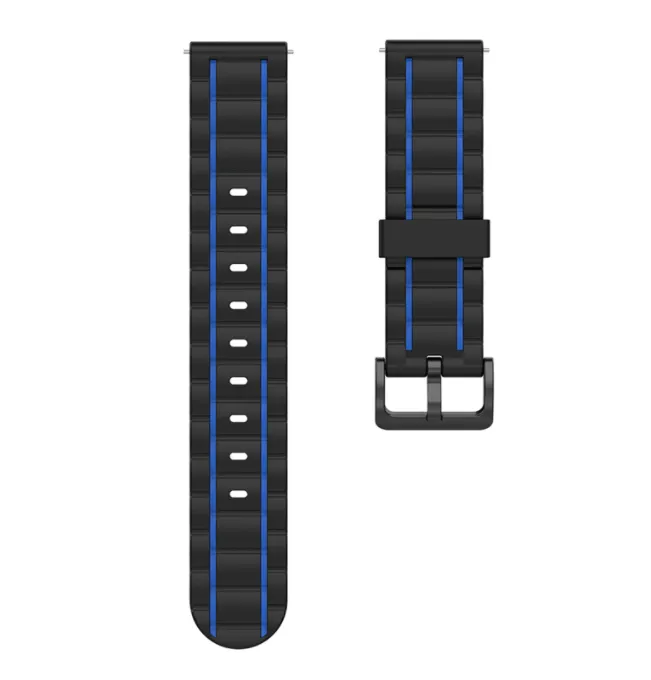 Hot Deal Xiaomi Amazfit GTS Silicone Strap Tough (Black/Blue)  Limited Stock!
