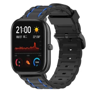 Hot Deal Xiaomi Amazfit GTS Silicone Strap Tough (Black/Blue)  Limited Stock!