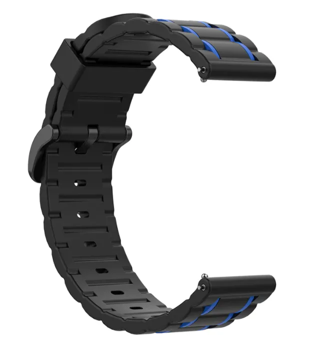 Hot Deal Xiaomi Amazfit GTS Silicone Strap Tough (Black/Blue)  Limited Stock!