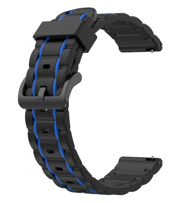 Hot Deal Xiaomi Amazfit GTS Silicone Strap Tough (Black/Blue)  Limited Stock!