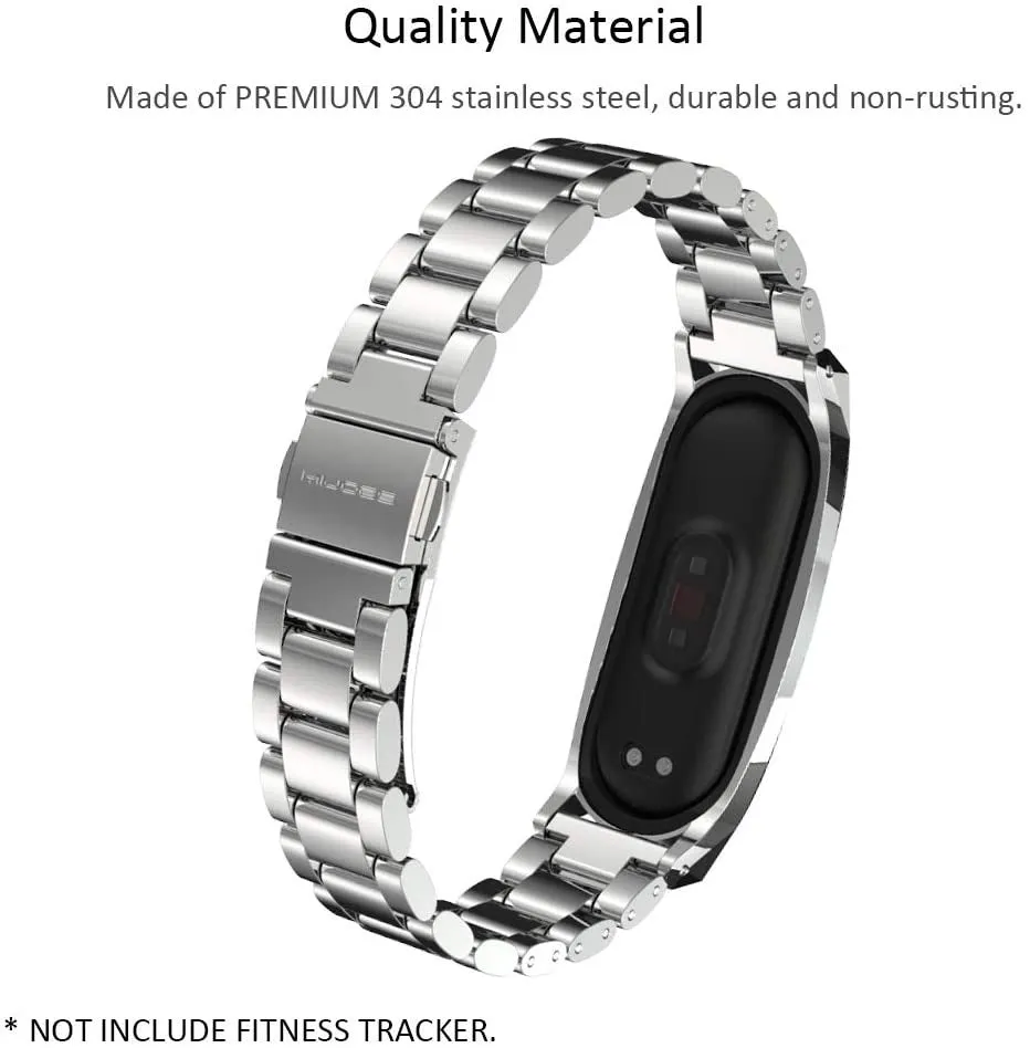 Hot Deal Xiaomi Mi Band 5 Steel Strap (Silver)  Limited Availability!