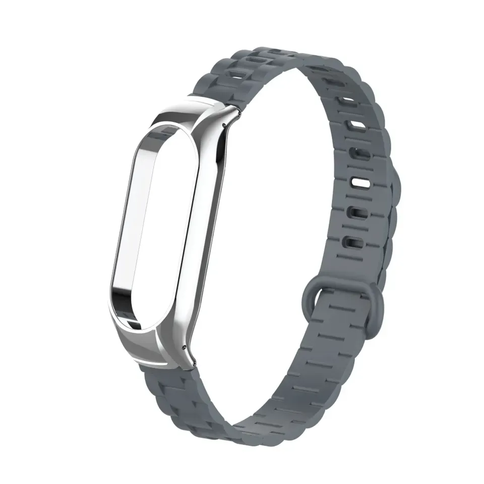 Hot Deal Xiaomi Mi Band 7 TPU Strap with Frame (Dark Grey)  Going Fast!