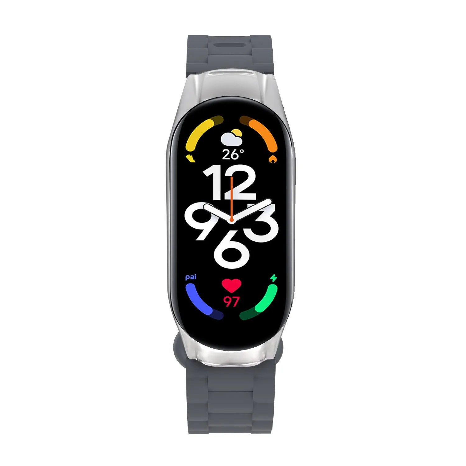 Hot Deal Xiaomi Mi Band 7 TPU Strap with Frame (Dark Grey)  Going Fast!