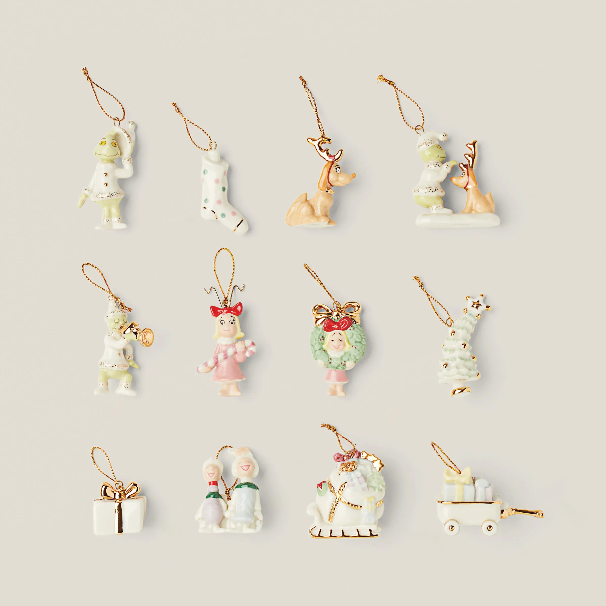 How The Grinch Stole Christmas 12-Piece Ornament Set Lenox