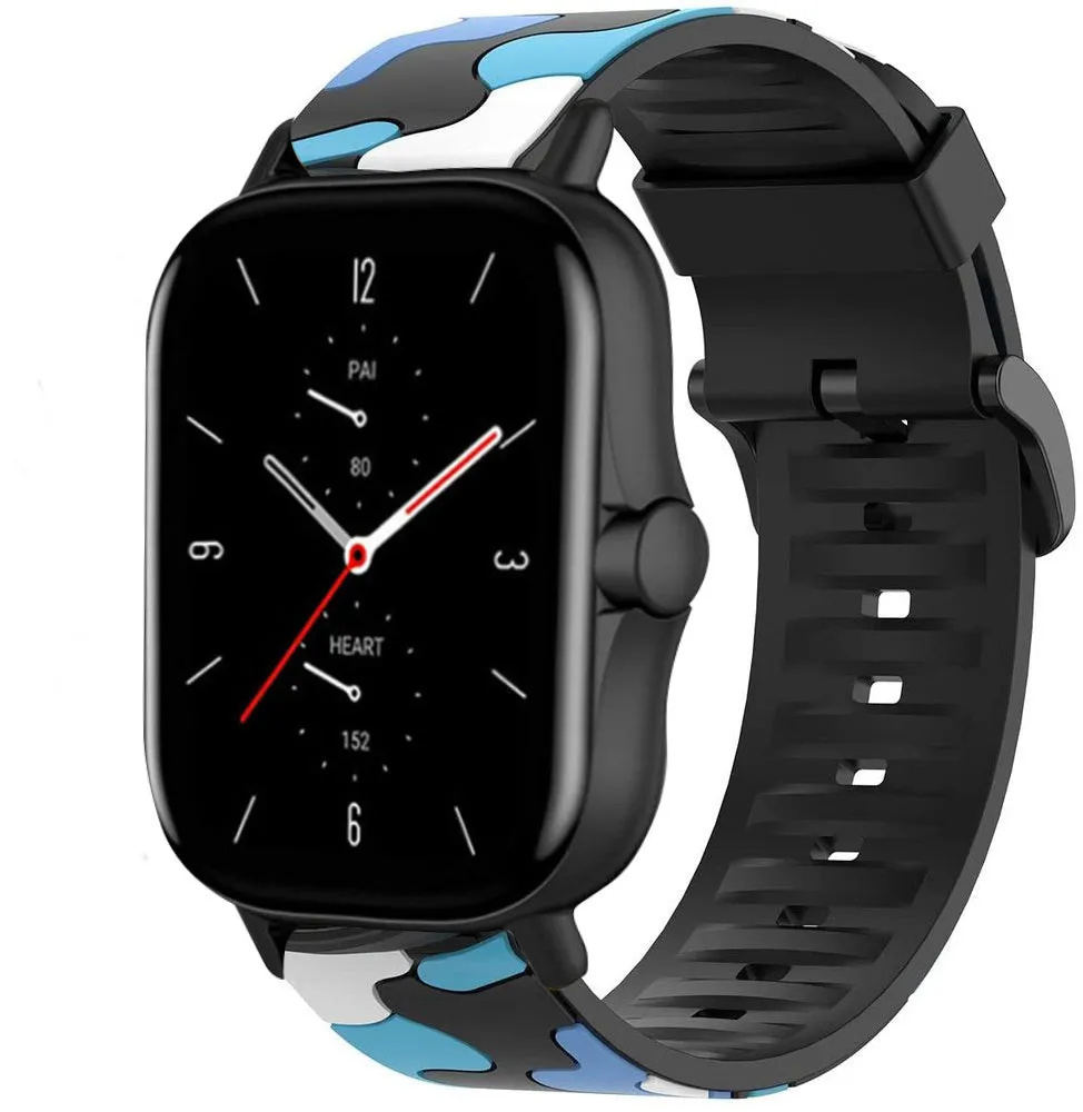 Insta-Worthy Amazfit GTS 2 Camo Strap (Blue)  Limited Availability!