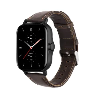 Insta-Worthy Amazfit GTS 2 Leather Strap (Dark Brown)  Limited Availability!