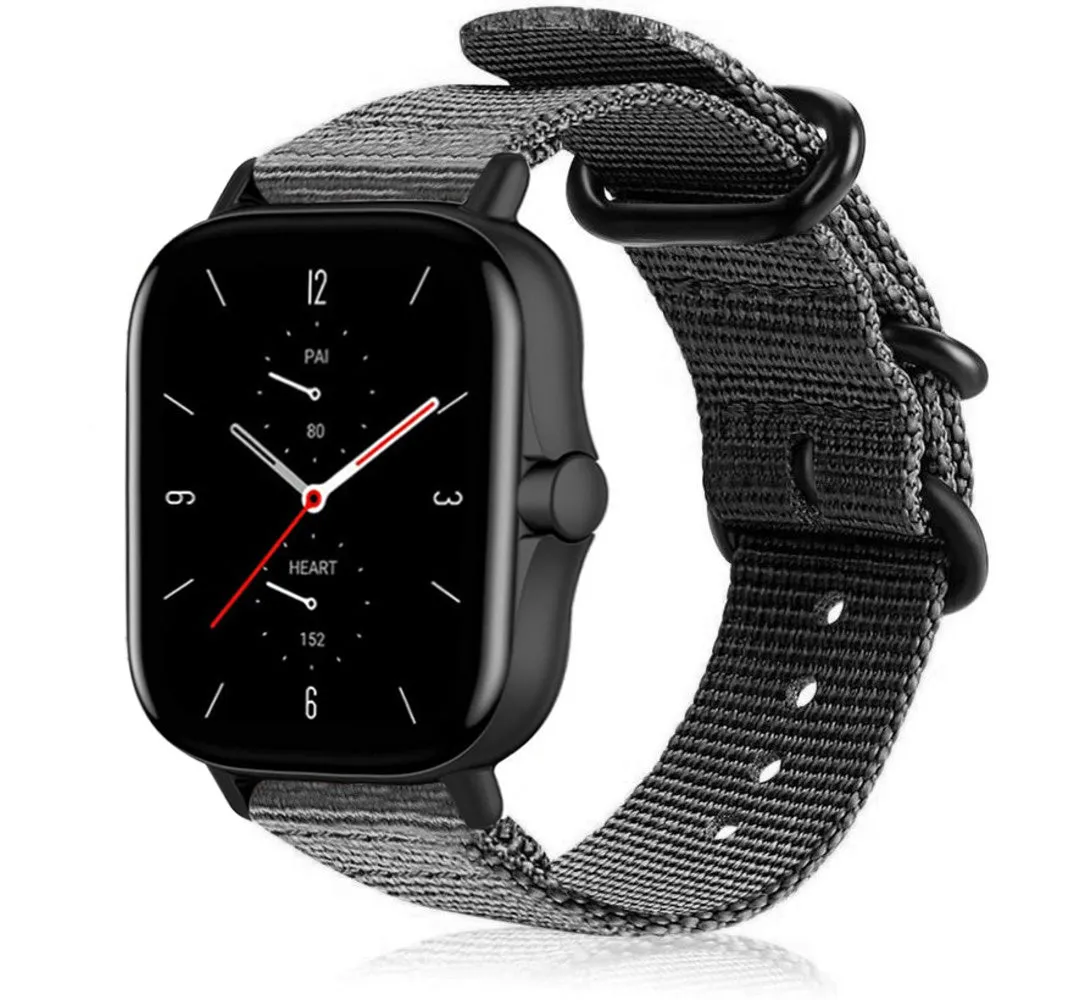 Insta-Worthy Amazfit GTS 2 Nylon Strap with Buckle (Black)  Going Fast!