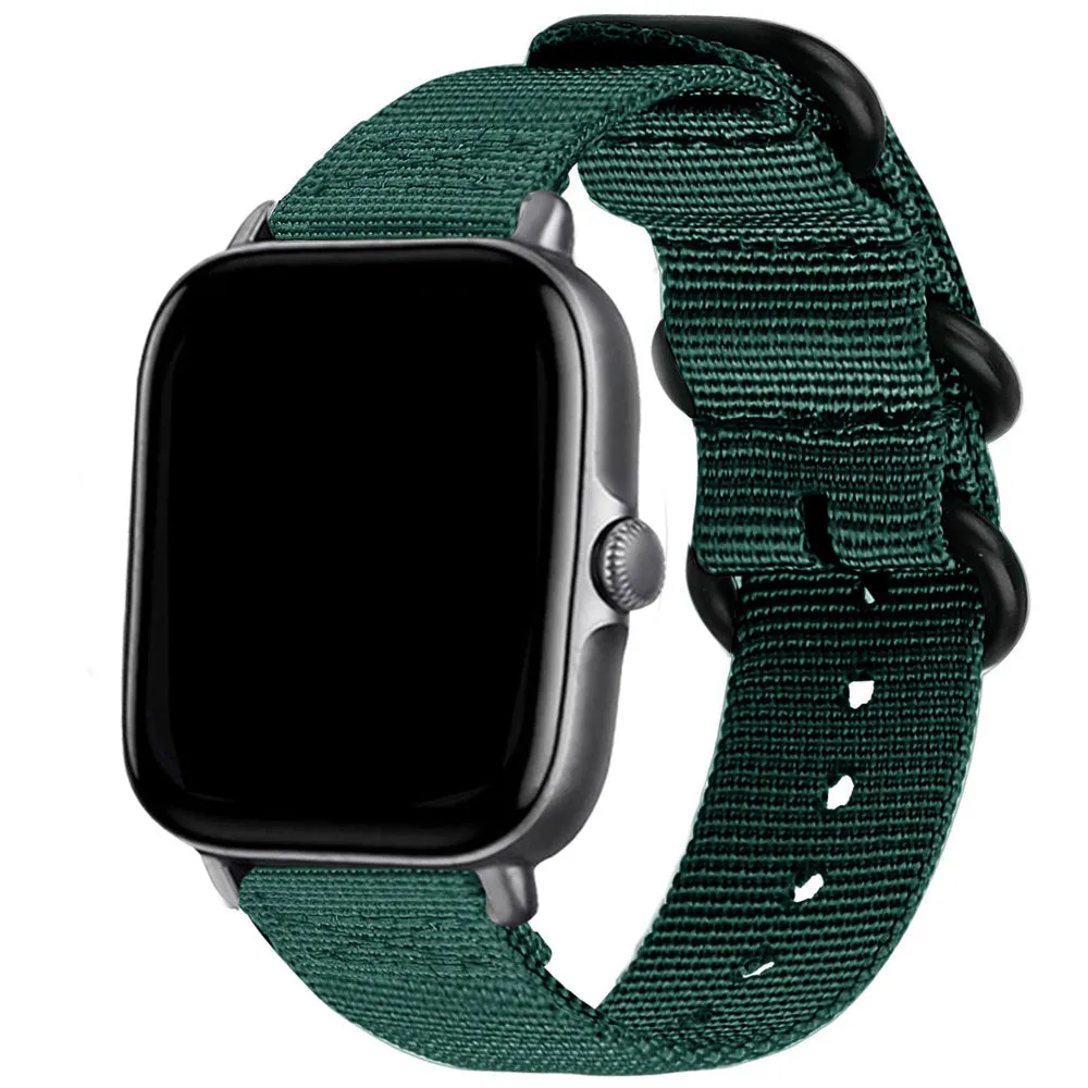 Insta-Worthy Amazfit GTS 2 Nylon Strap with Buckle (Dark Green)  Dont Miss Out!