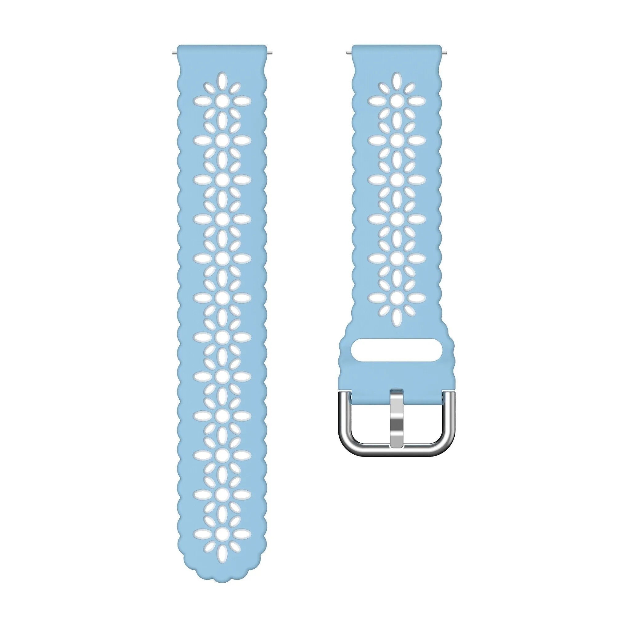 Insta-Worthy Amazfit GTS 2 Silicone Strap Patterned (Light Blue/White)  Today Only!