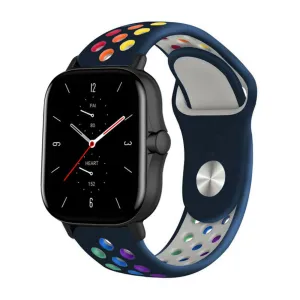 Insta-Worthy Amazfit GTS 2 sports Strap (dark blue/Colourful)  Dont Miss Out!