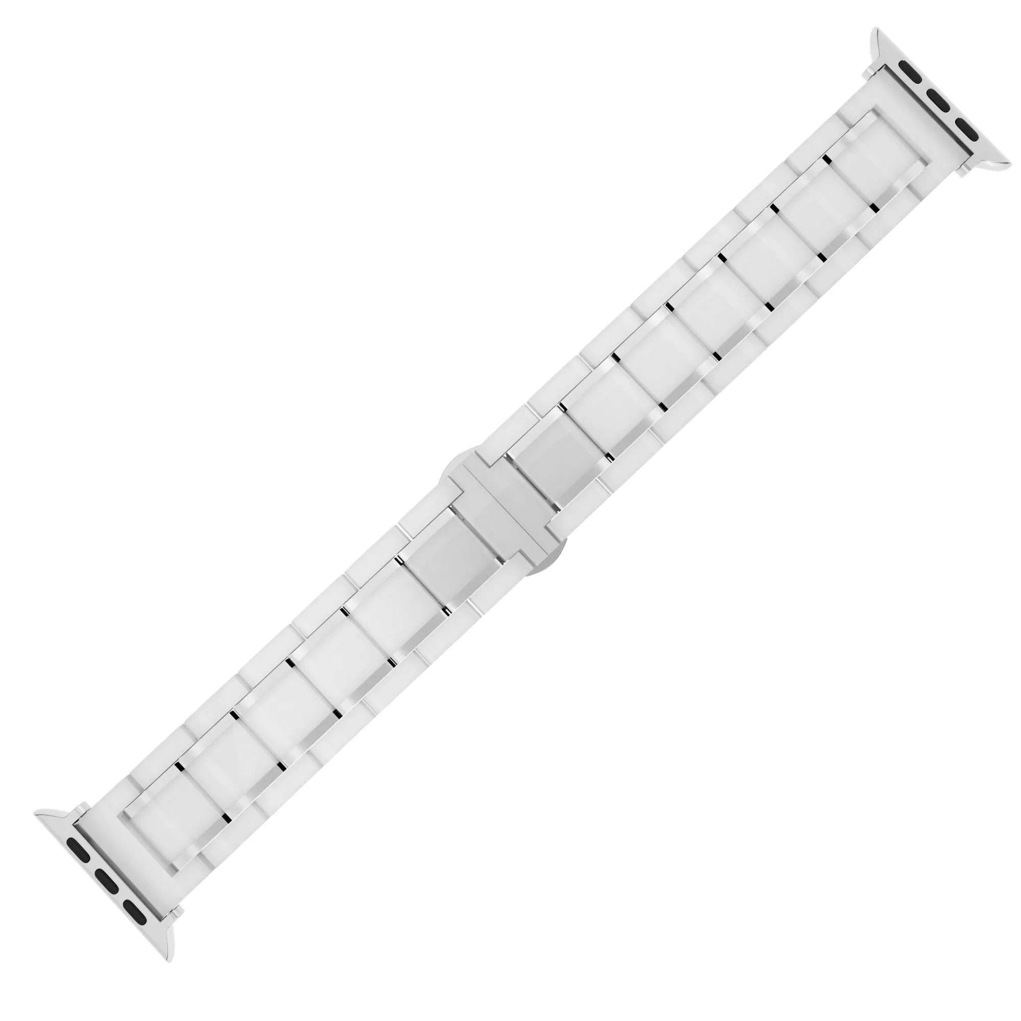 Insta-Worthy Apple Watch Ceramic/Steel Strap (White/Silver)  Limited Availability!