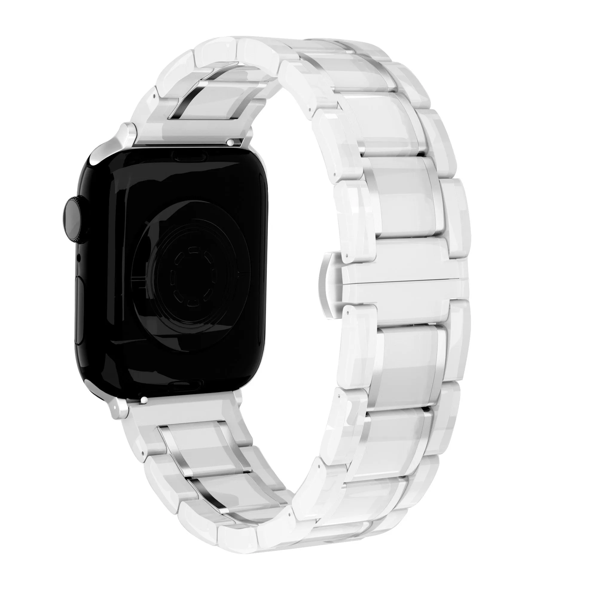 Insta-Worthy Apple Watch Ceramic/Steel Strap (White/Silver)  Limited Availability!