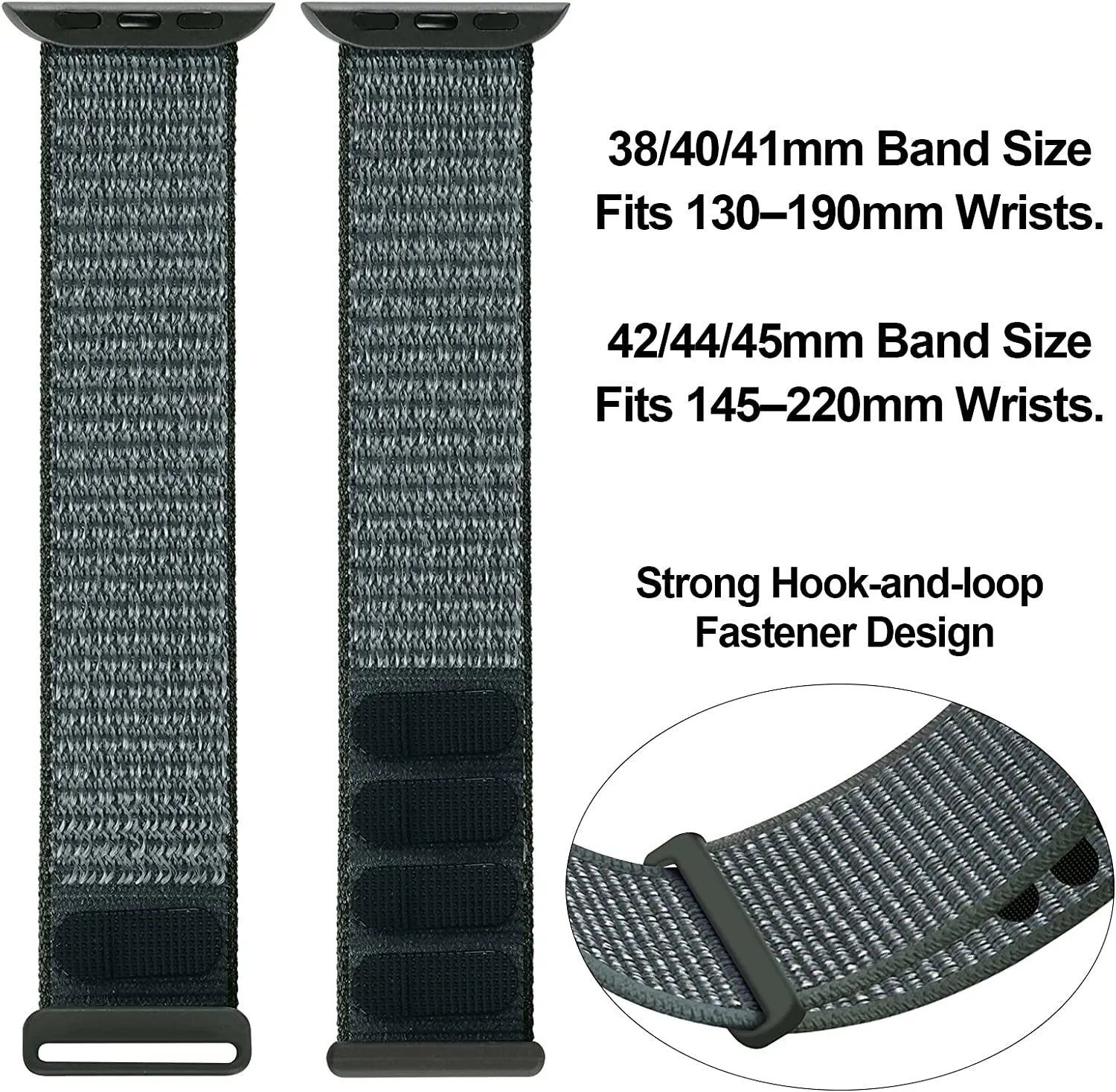 Insta-Worthy Apple Watch Nylon Loop Strap (Grey-Green)  Almost Gone!