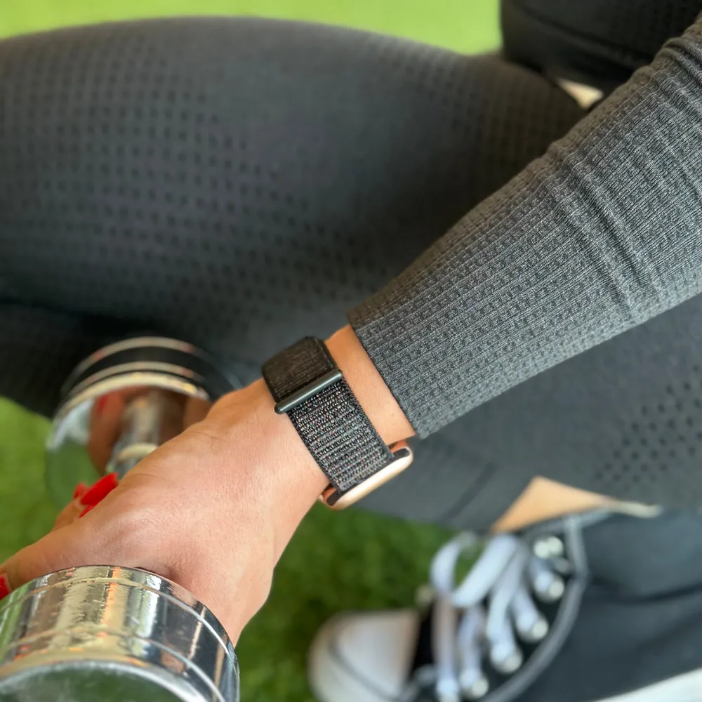 Insta-Worthy Apple Watch Nylon Strap (Black)  Stylish & Comfortable