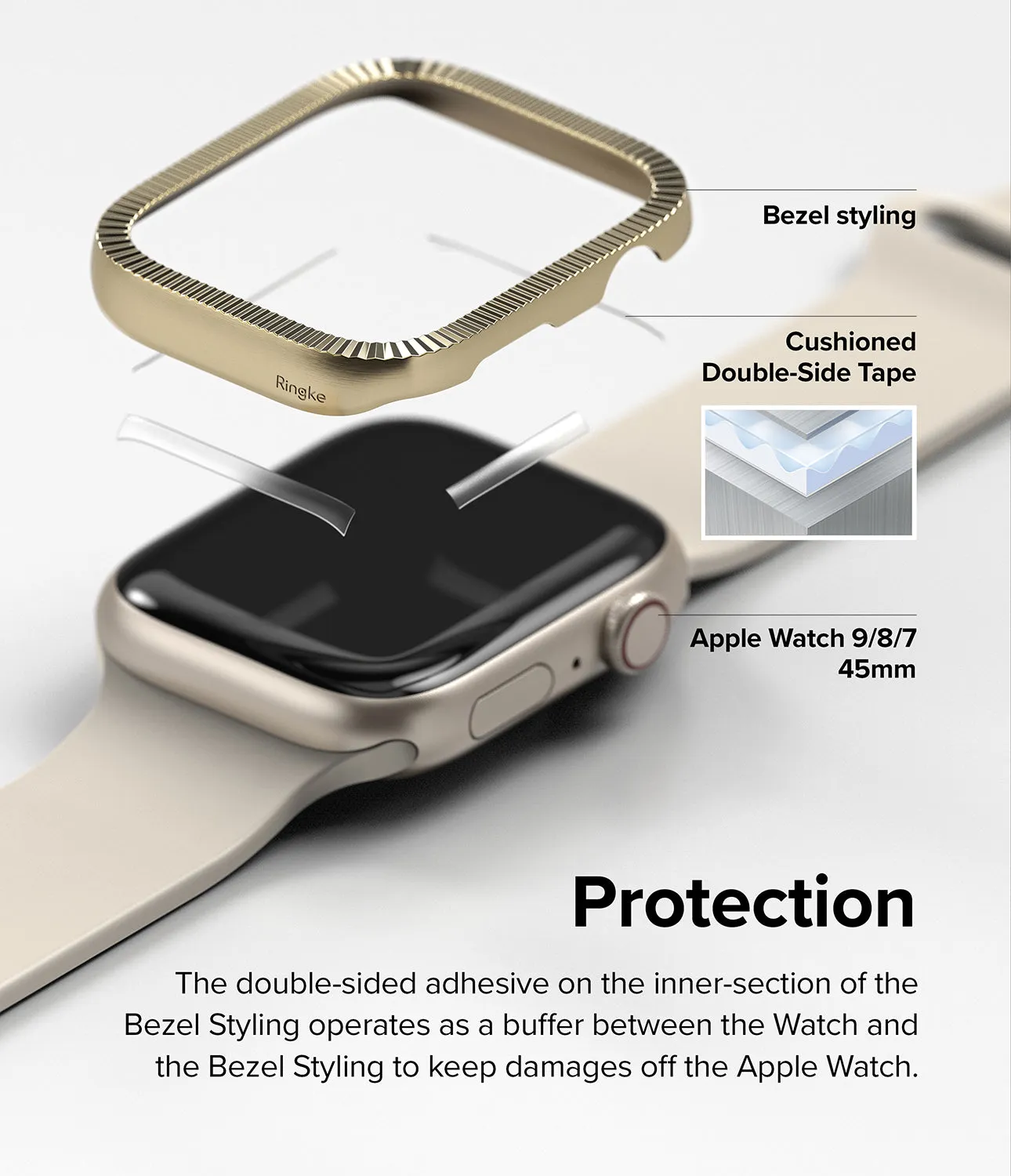 Insta-Worthy Apple Watch Series (45mm) | Premium Bezel Styling Matte Curve  Limited Stock!