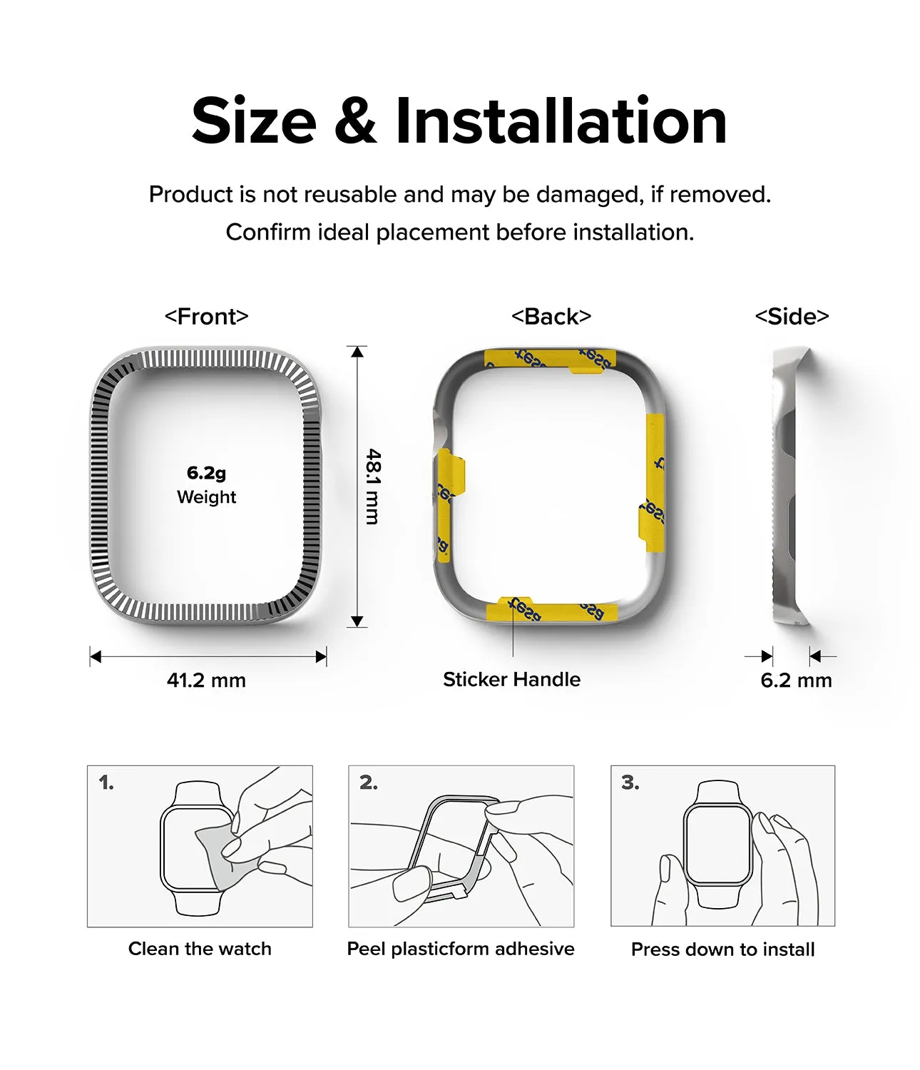 Insta-Worthy Apple Watch Series (45mm) | Premium Bezel Styling Matte Curve  Limited Stock!
