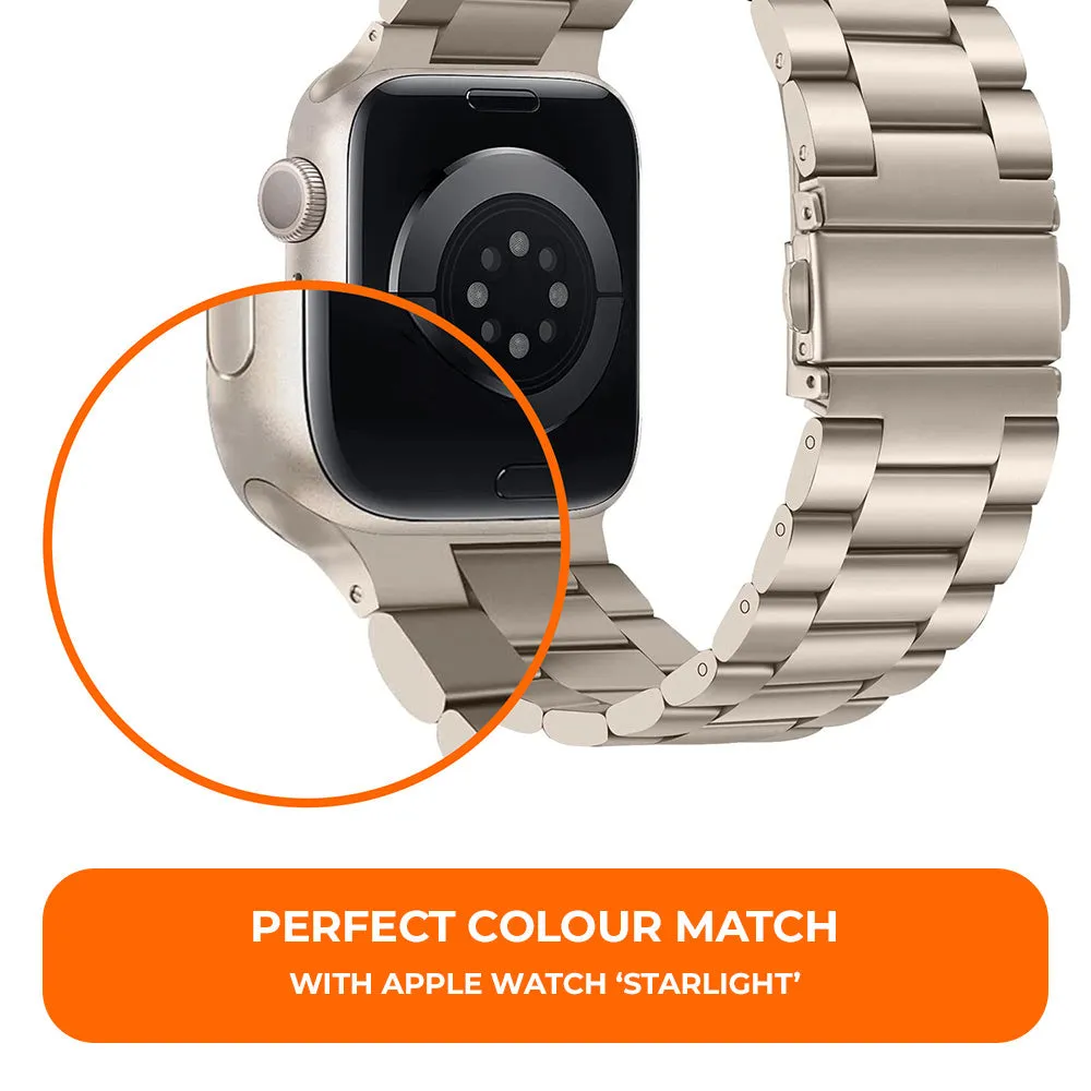 Insta-Worthy Apple Watch Steel Strap (Starlight)  Limited Stock!
