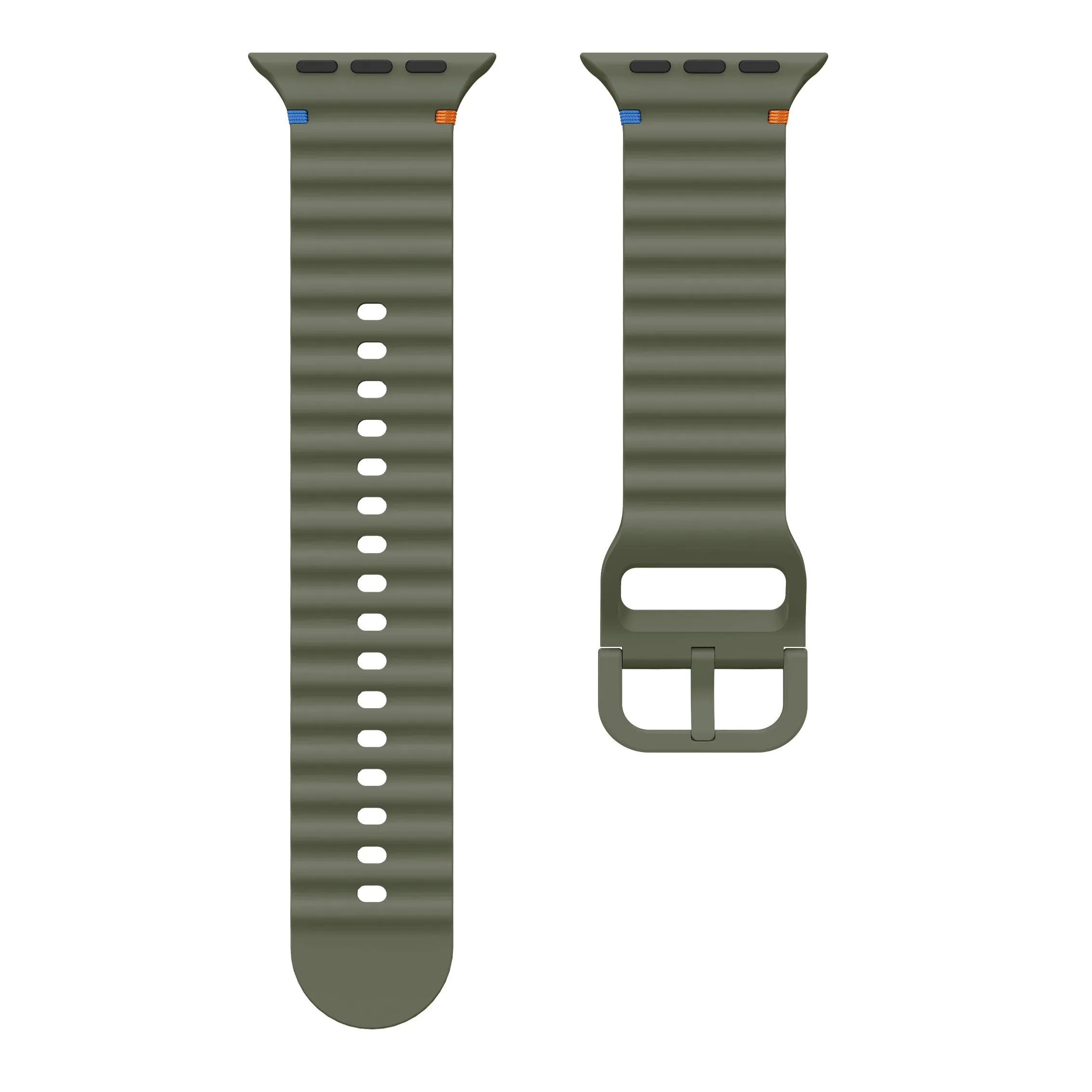 Insta-Worthy Apple Watch Wave Silicone Strap (Dark Green)  Today Only!