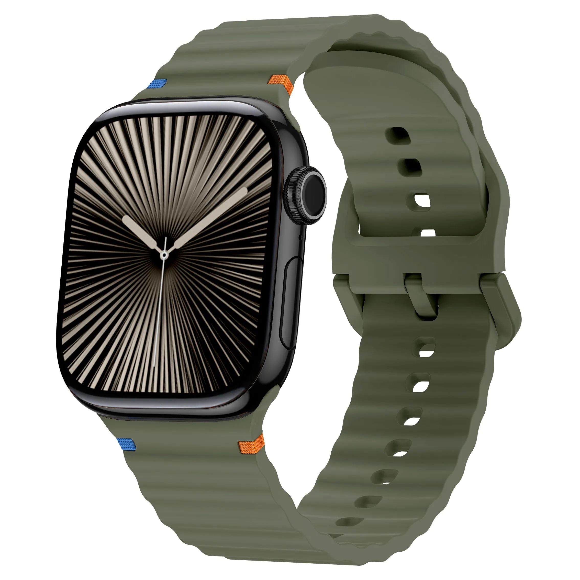 Insta-Worthy Apple Watch Wave Silicone Strap (Dark Green)  Today Only!