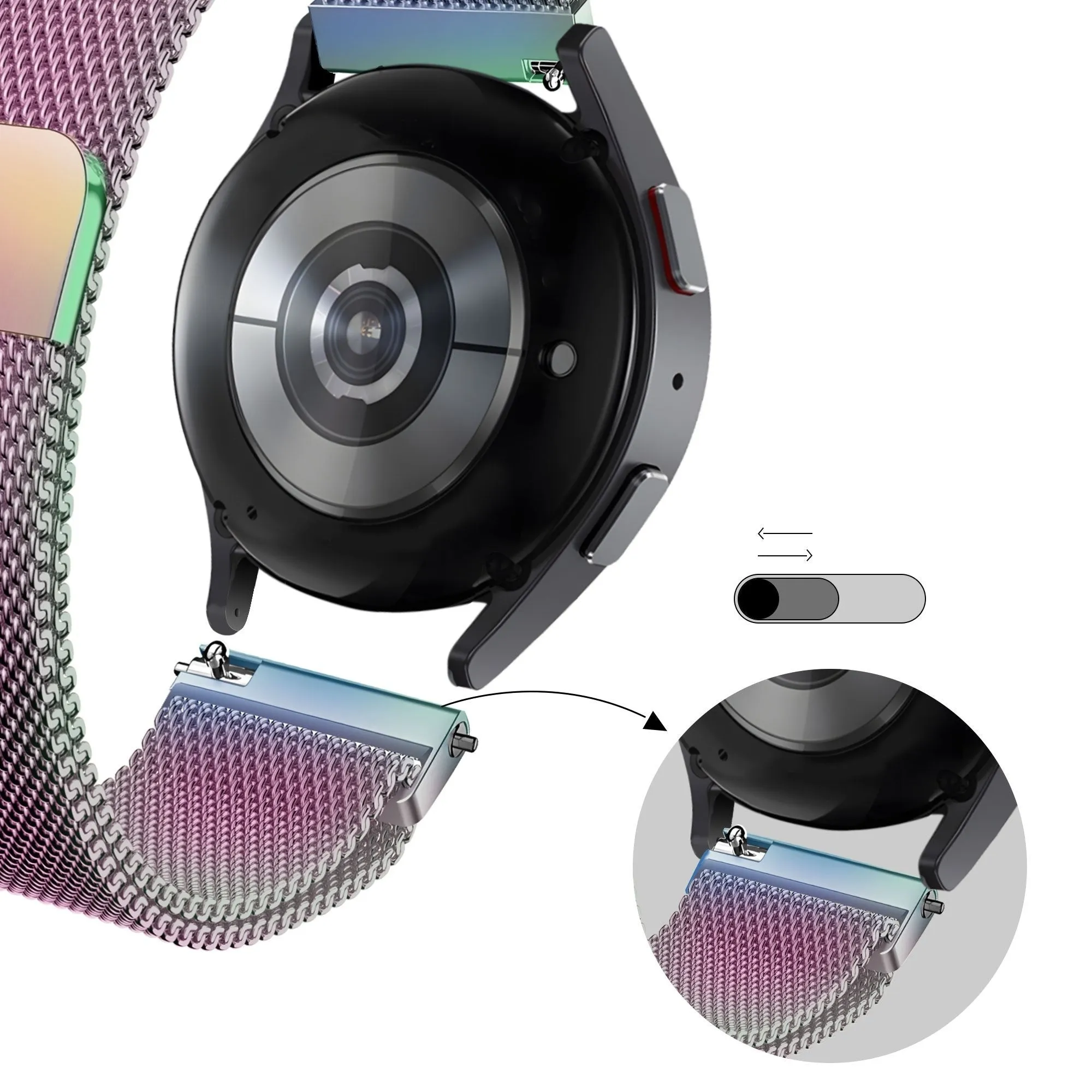 Insta-Worthy Bandz Amazfit GTS 2 Milanese Loop Strap (Pearlescent)  Last Few Pieces!