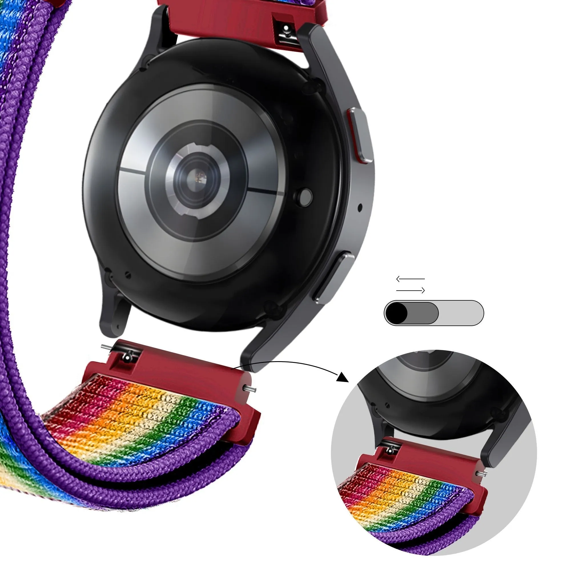 Insta-Worthy Bandz Amazfit GTS 2 Nylon Strap 'Classic' (Rainbow)  Almost Gone!