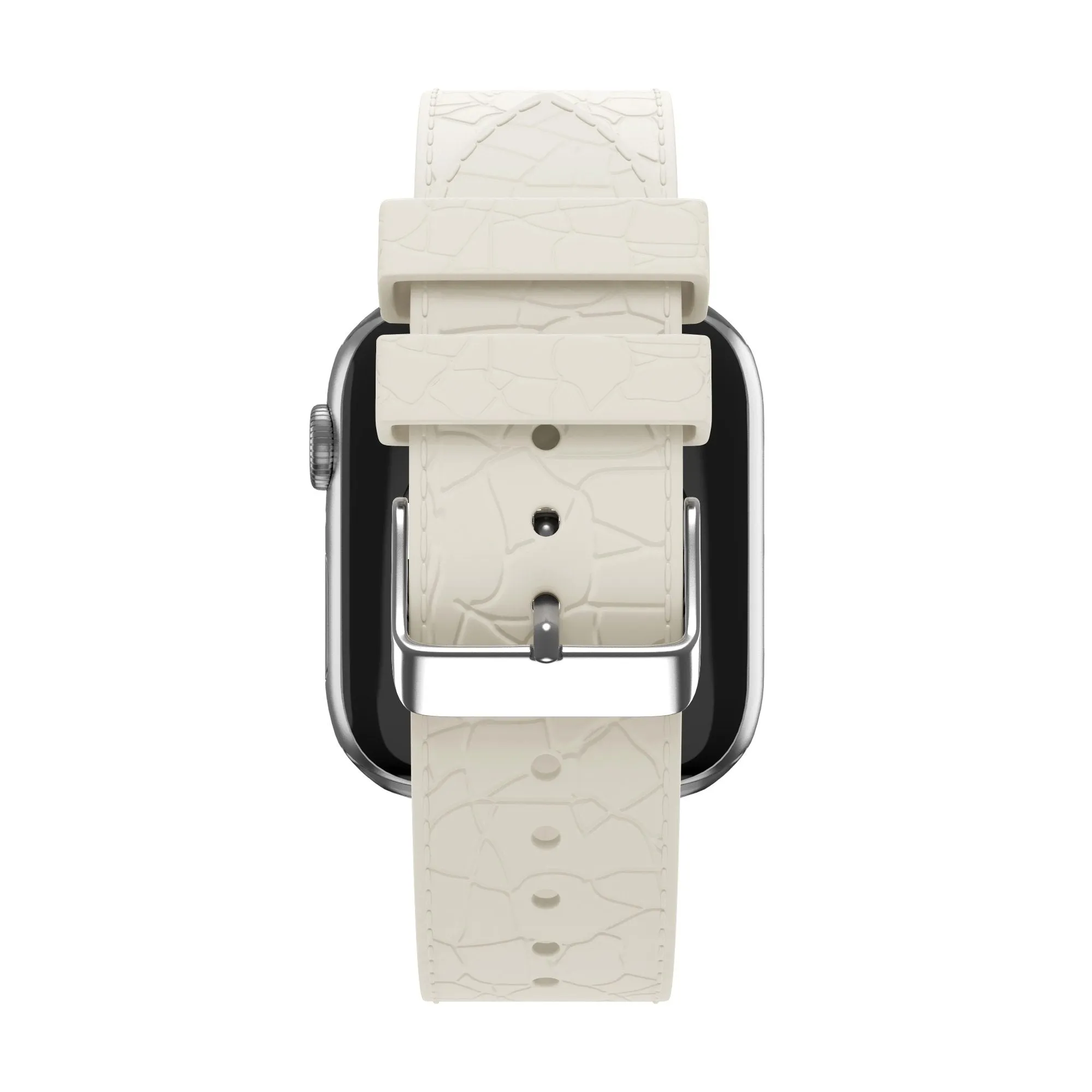 Insta-Worthy Bandz Apple Watch Silicone Strap With Leather Pattern (Starlight)  Dont Miss Out!