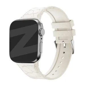 Insta-Worthy Bandz Apple Watch Silicone Strap With Leather Pattern (Starlight)  Dont Miss Out!