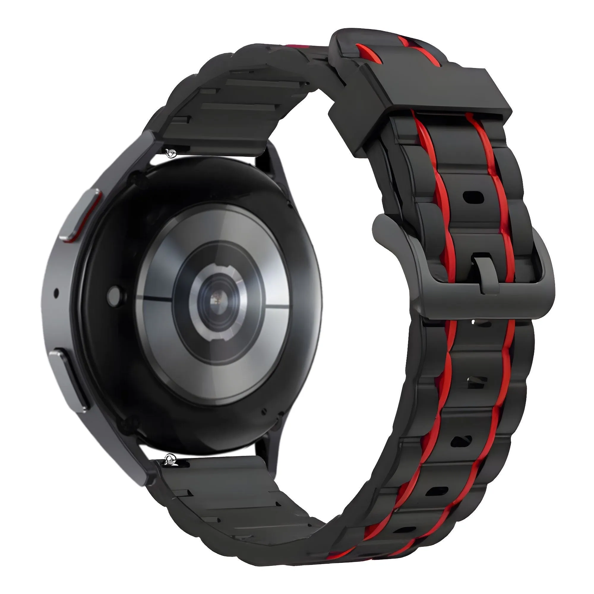 Insta-Worthy Bandz Huawei Watch 3 (Pro) Striped Sport Strap (Black/Red)  Today Only!