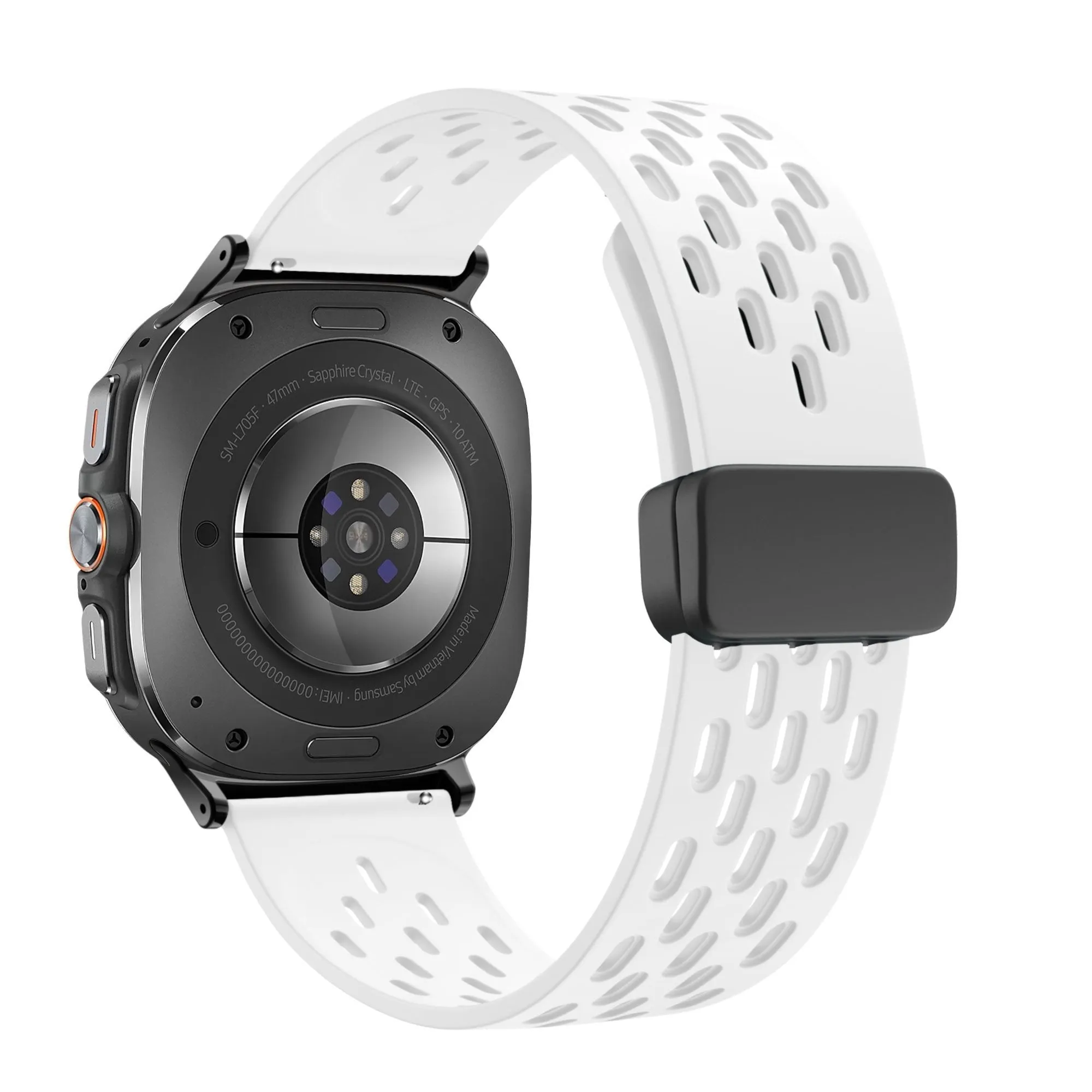 Insta-Worthy Bandz Samsung Galaxy Watch Ultra D-buckle Sport Strap 'Air' (White)  Today Only!