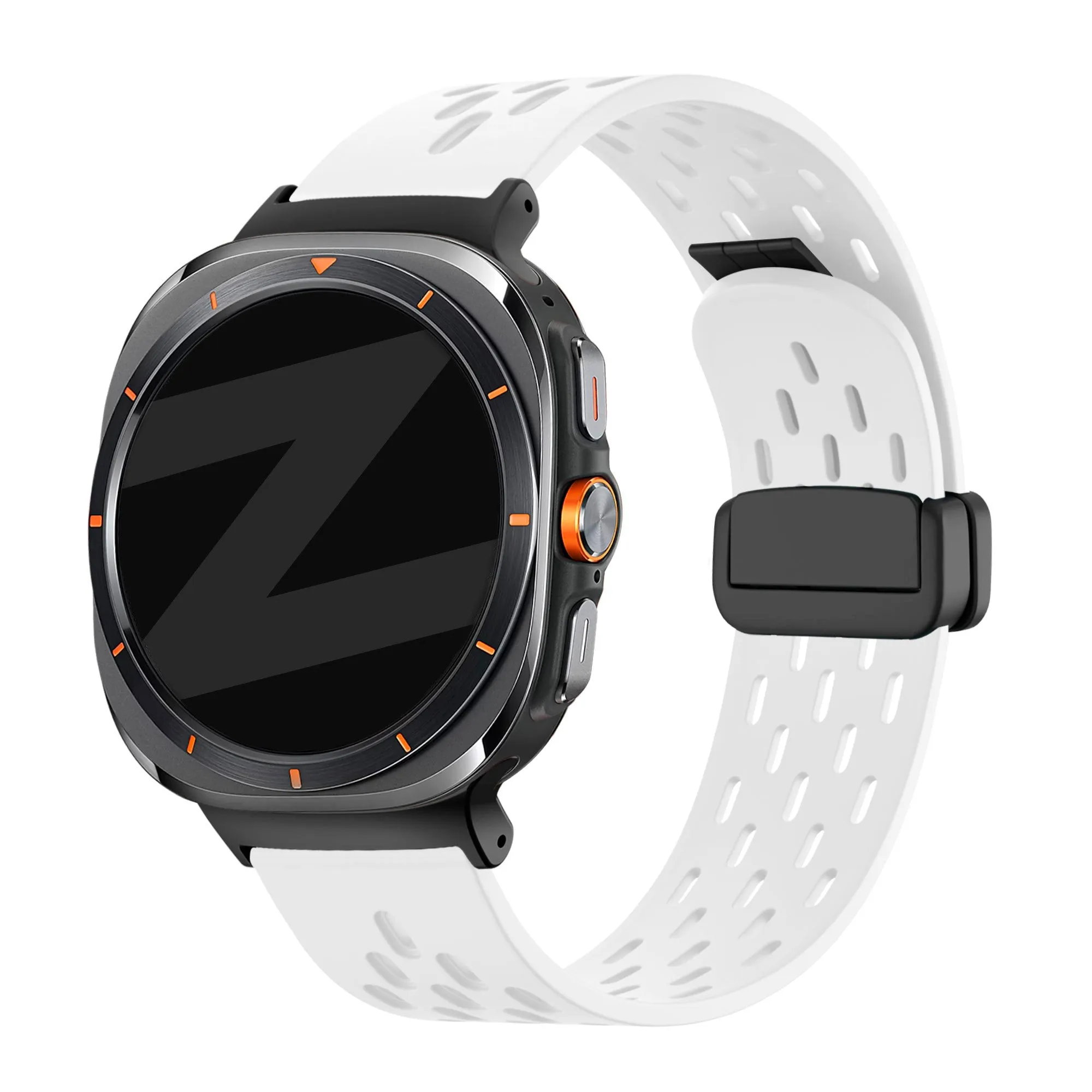 Insta-Worthy Bandz Samsung Galaxy Watch Ultra D-buckle Sport Strap 'Air' (White)  Today Only!