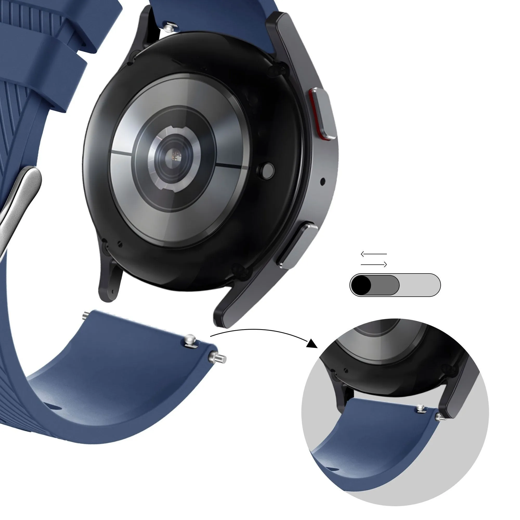 Insta-Worthy Bandz Xiaomi Amazfit GTS Silicone Strap 'Deluxe' (Dark Blue)  Last Few Pieces!