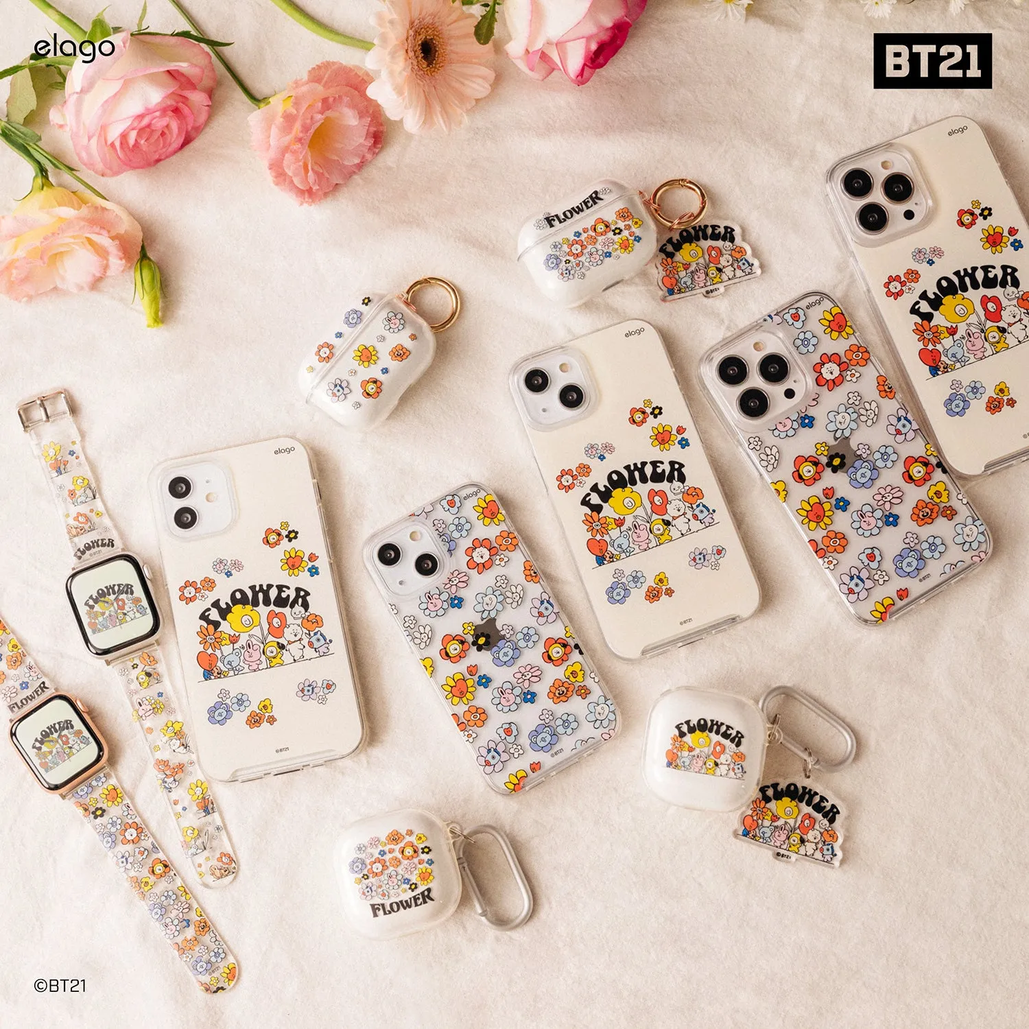 Insta-Worthy BT21 | elago Flower Case for iPhone 13 Pro Max  Last Chance!