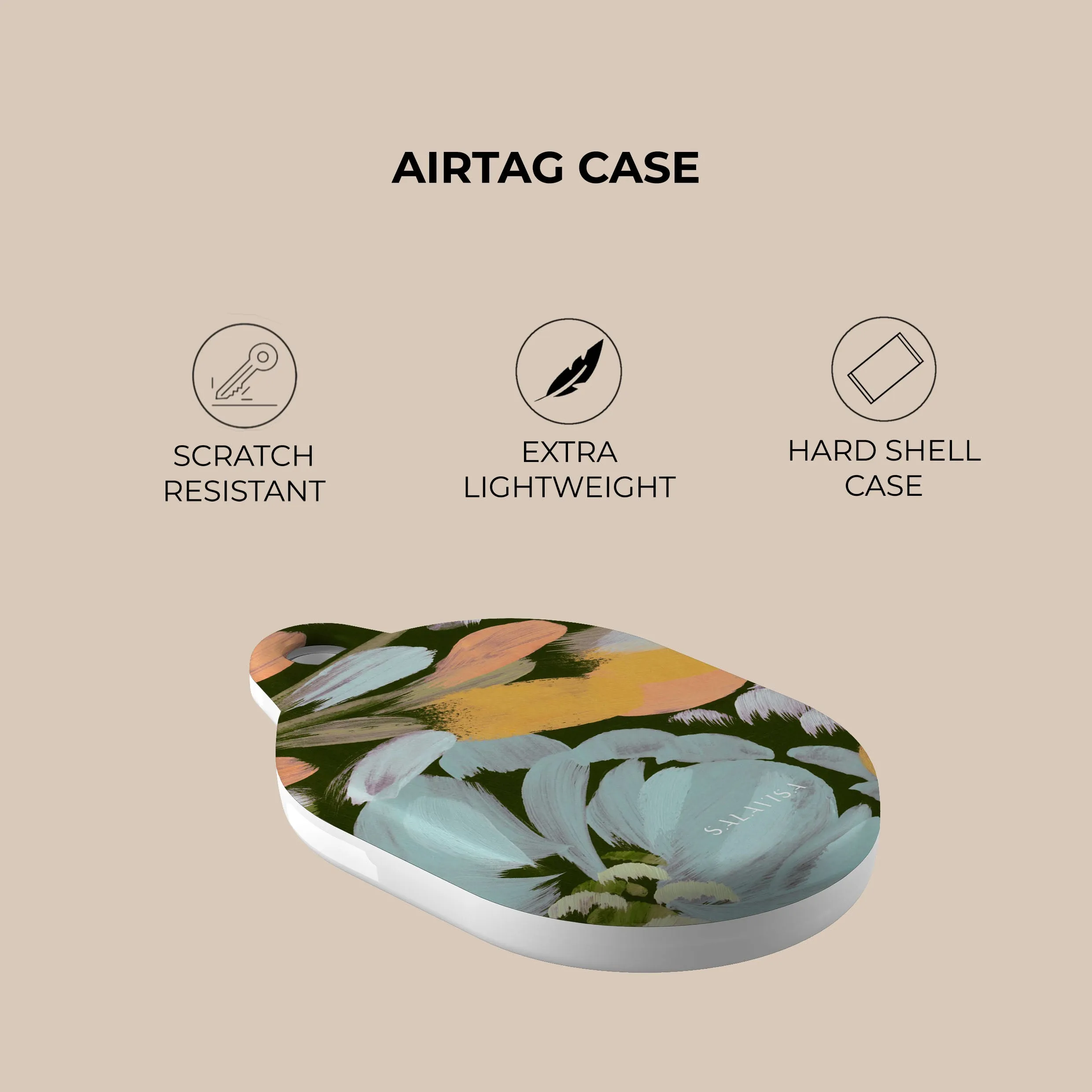 Insta-Worthy Flower Canvas AirTag Holder  Stylish & Comfortable