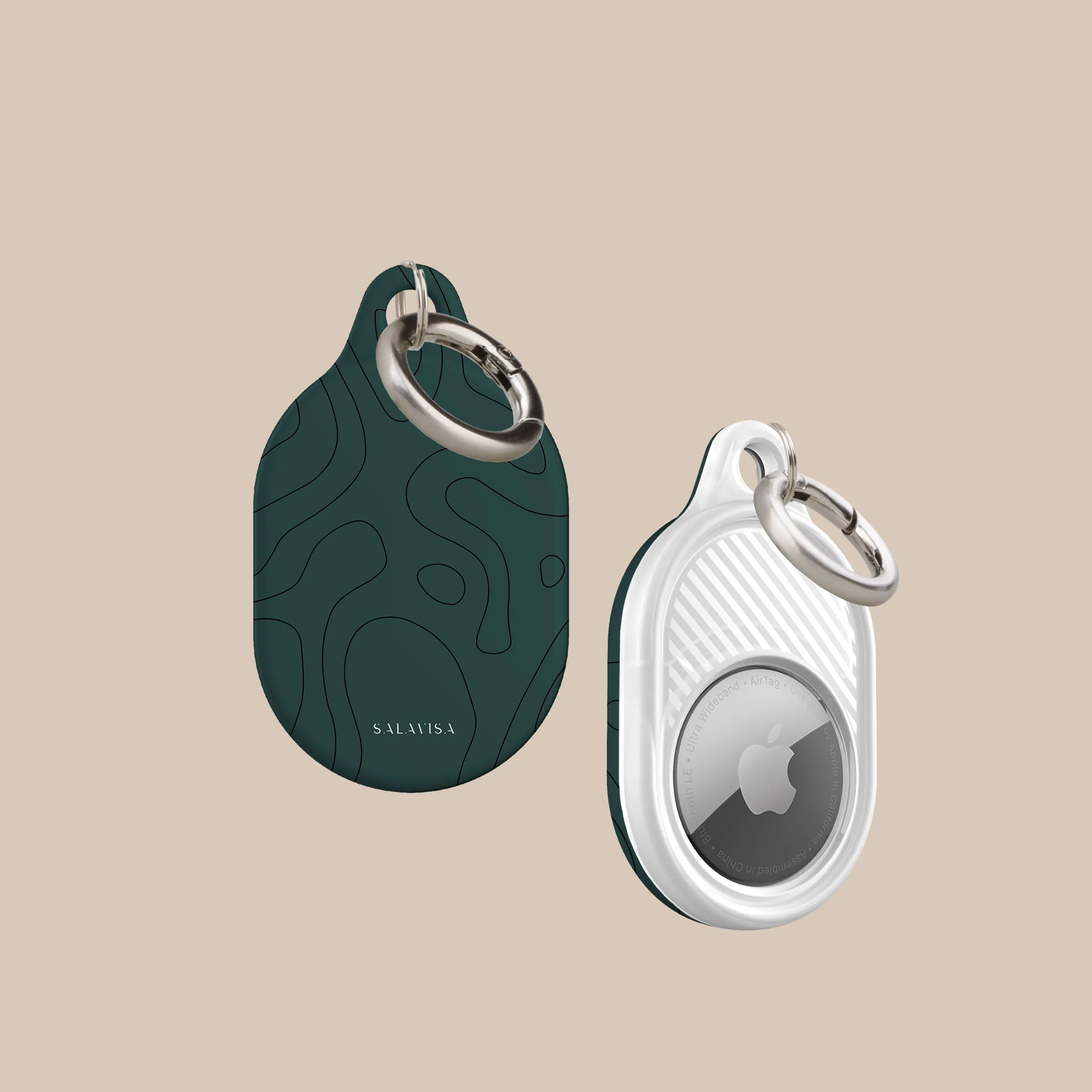 Insta-Worthy Forest Green Topographic AirTag Holder  Limited Release!