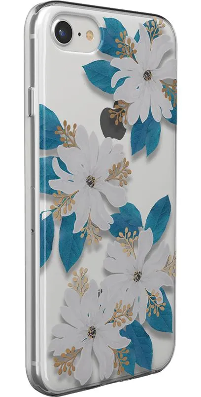 Insta-Worthy Forget Me Not | Blue and Gold Clear Floral Case  Last Few Pieces!